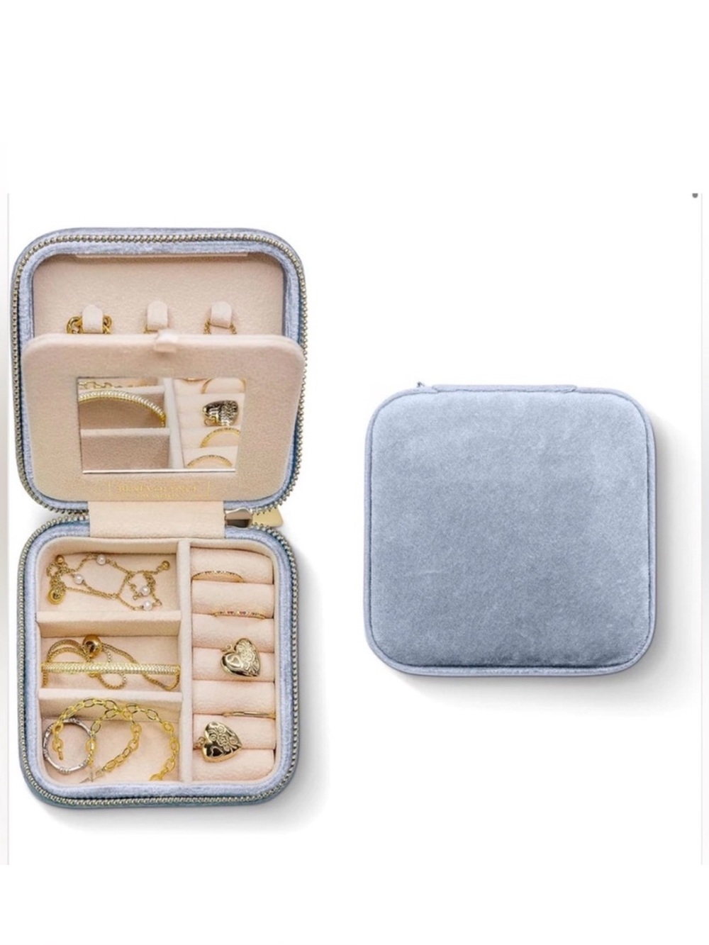Benevolence Jewelry Box in Velvet Light Blue